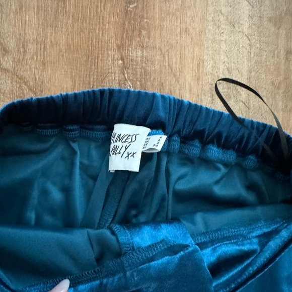 Princess Polly Blue Velvet Pants - Picture 6 of 9